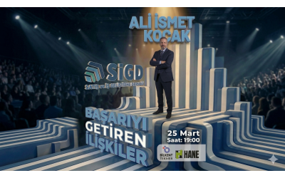 Satış ve İş Geliştirme Derneği’nin “Fikirler ve Tecrübeler Sahnesi” programında bu ay iş dünyasının deneyimli isimlerinden Ali İsmet Koçak, “İŞ’te Hayat: Başarıyı Getiren İlişkiler” başlıklı konuşmasıyla bizlerle olacak.