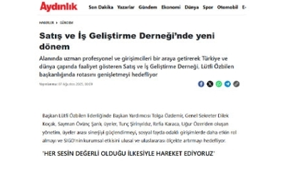 Satış ve İş Geliştirme Derneği’nde yeni dönem