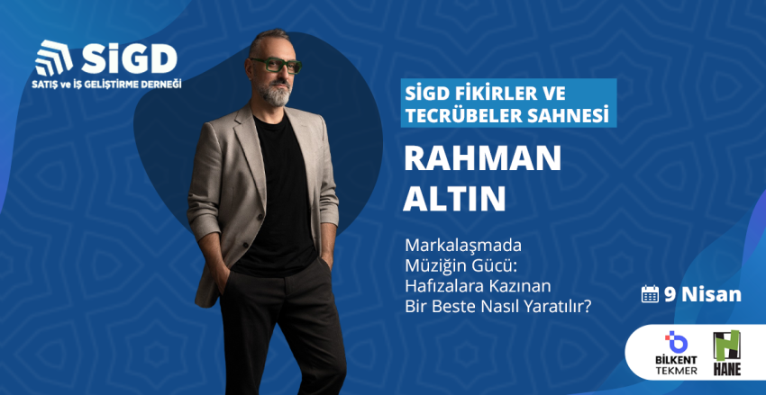 Satış ve İş Geliştirme Derneği’nin “Fikirler ve Tecrübeler Sahnesi” programı bu kez, müziğiyle Hollywood’dan reklam dünyasına uzanan ilham verici bir kariyerin sahibi Rahman Altın’ı ağırlıyor.
