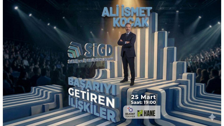 Satış ve İş Geliştirme Derneği’nin “Fikirler ve Tecrübeler Sahnesi” programında bu ay iş dünyasının deneyimli isimlerinden Ali İsmet Koçak, “İŞ’te Hayat: Başarıyı Getiren İlişkiler” başlıklı konuşmasıyla bizlerle olacak.